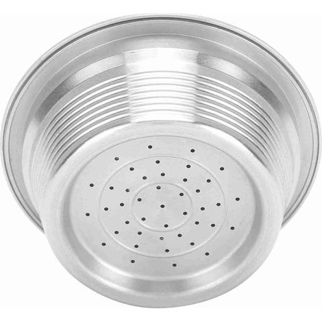Cápsula de café reutilizable de acero inoxidable, kit de cápsulas de café recargables con cuchara y cepillo, compatible con máquinas MODO MIO. (1/5)