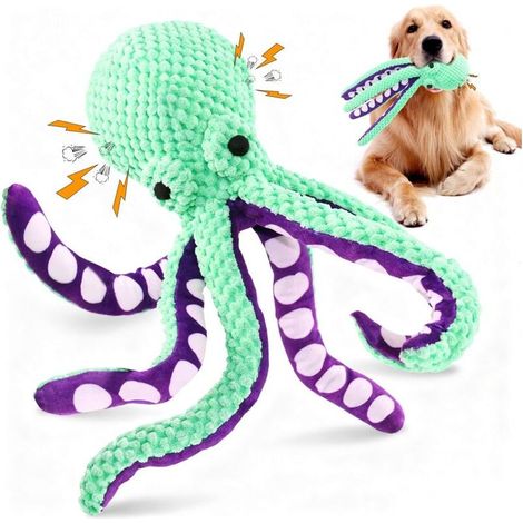 Jouet couineur pour chien, en peluche de coton doux à texture ananas, 34 cm, coutures renforcées, convient aux chiens de petite, moyenne et grande taille. 1 pièce. (1/5)
