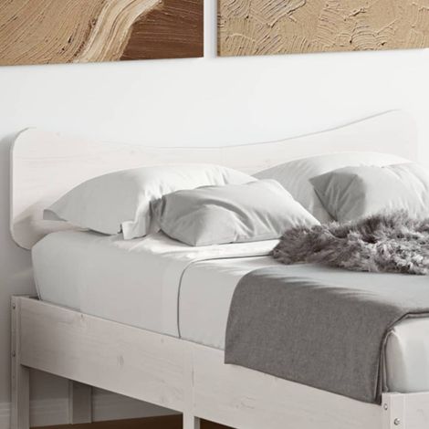Cabecero de cama madera maciza de pino blanco 135 cm vidaXL (1/5)