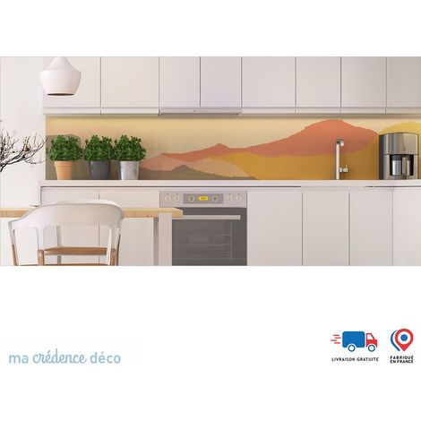 Crédence : Collines abstraites 2 - Alu composite - 120 - 60 (1/3)