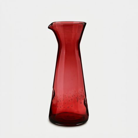 Brocca in vetro soffiato da tavola 0,9 lt Eolo - Rosso (1/2)