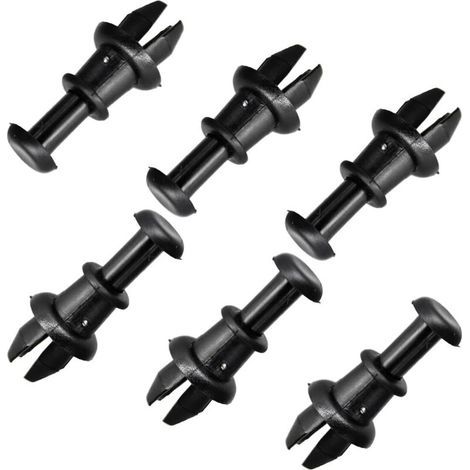6x Support de Crochet d'Étagère de Coffre, Clips de Fixation Cintre à pour Étagère Arrière Voiture, Chevilles pour Étagère Coffre de Voiture, Cordons de Maintien pour Etagères Arrière Voiture (1/5)