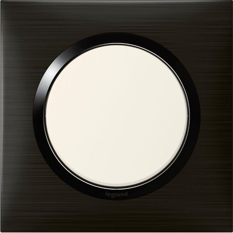 LEGRAND Plaque simple Dooxie, LEGRAND, sombre brossé (1/3)