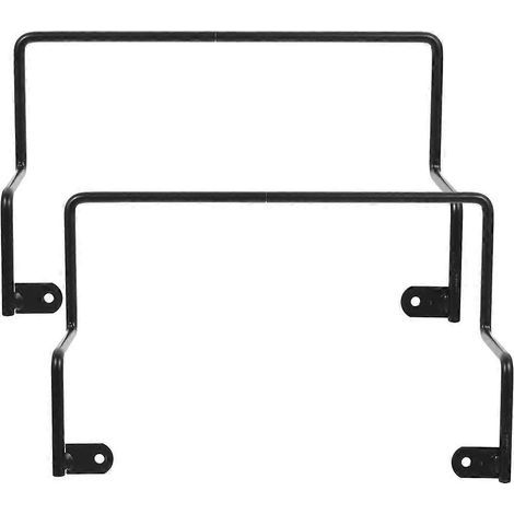 Lot de 2 butées antidérapantes pour matelas, sommier et cadre de lit-21X18CM-Black (1/3)