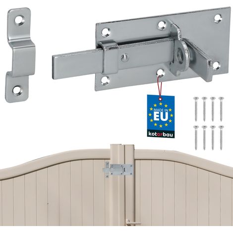 KOTARBAU® Chiusura dritta universale per porte, cancelli e lucchetti, in acciaio, 100 mm