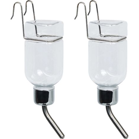 Abreuvoir Lapin - 350 ML - Biberon Automatique avec Crochet à Ressort - Pour Cage de Rongeurs - Lot de 2 (1/5)