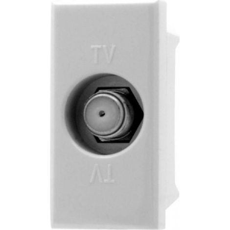 Trade Shop - SAT-TV-STECKDOSE MIT SCHRAUBE WEISS KOMPATIBEL MIT BTICINO AXOLUTE - (1/2)