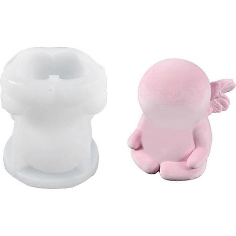 3D-Kerzenform mit geflügeltem Engel, Silikonform, DIY-Kuchendekoration, Fondant-Backwerkzeug (1/5)