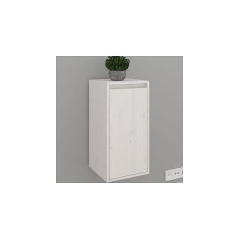 Armoire murale Blanc 30x30x60 Bois de pin massif (1/5)