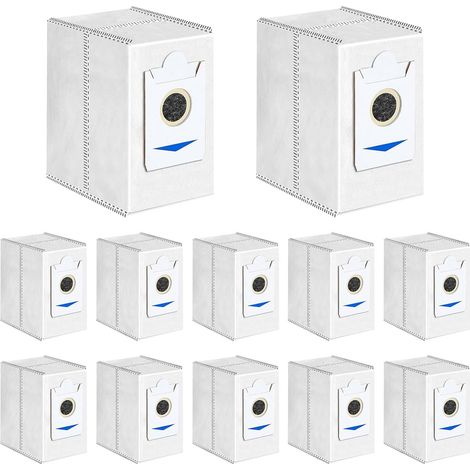 12 sacchetti di ricambio ad alta capacità da 3,4 litri per aspirapolvere robot Ecovacs Deebot T30 Pro e T30 Omni. (1/4)