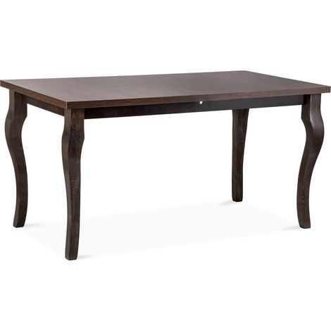 KONSIMO Esstisch ausziehbar bis 190cm, rechteckig "CABIO", Braun, laminierte Möbelplatte, Elegant, 150-190x76,5x80cm