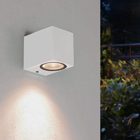 Applique Murale Blanche LED Rectangulaire IP44 pour Ampoules GU1