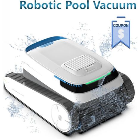 Robot nettoyeur de piscine sans fil AiRROBO PC10, aspiration puissante de 45 Kpa, batterie longue durée de 120 minutes, modes automatique/mur/sol pour piscines hors sol/enterrées