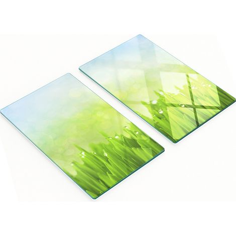 Multifunktionale dekorative Glasplatten mit Grasdruck, 2 x 30 x 52 cm (1/5)