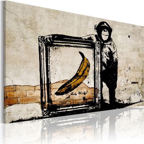 Quadro - Ispirato a Banksy - seppia - 60x40 (1/4)