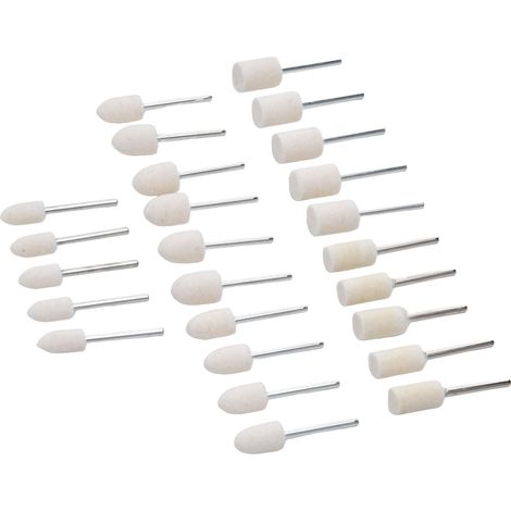 25 Pièces Disques de Polissage en Feutre pour Outil Rotatif, Accessoires de Ponçage pour Perceuse à Main (1/5)