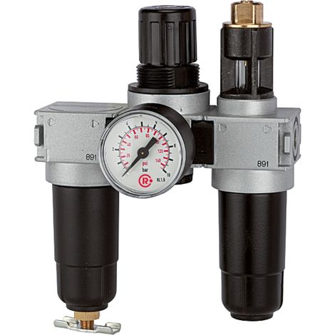 Riegler Wartungseinheit 3-tlg. »multifix-mini«, mit Metallbehälter, G 1/4 (1/4)