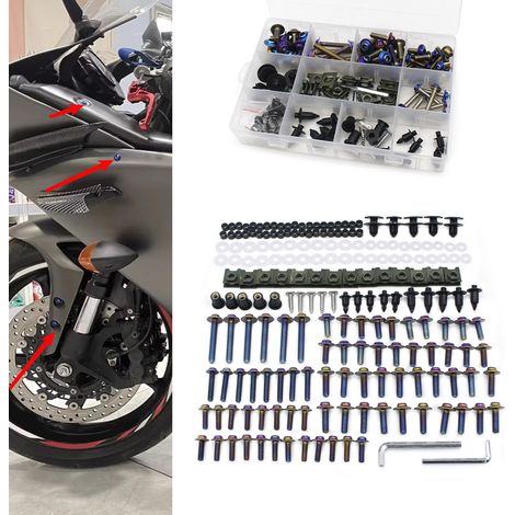 Viti adatte per la modifica di Kawasaki ZX-4R 4RR ZX-6R - Viti per pannelli della carrozzeria e parabrezza - Viti colorate per tutta la carrozzeria (1/2)