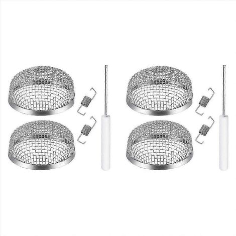 Compatible avec les modèles 2026, housse de protection anti-insectes en acier inoxydable 4 pièces pour les conduits de poêle de camping-car, avec outils, accessoires de camping. (1/5)
