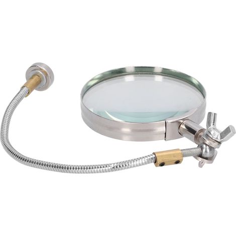 Loupe de bureau flexible pour bijoux, modélisme et travaux de précision - Main aidante avec lumière LED pour atelier et bricolage (1/5)