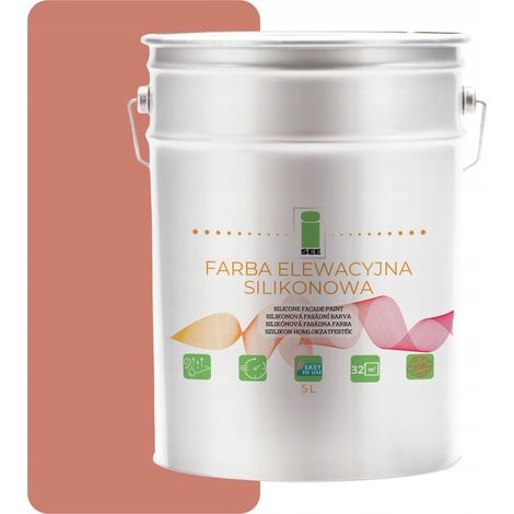 Peinture silicone pour façade saumon 5L perméable à la vapeur (1/5)