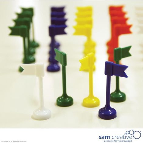 Set Magnetische Vlagpins voor whiteboards (set 25) (1/3)