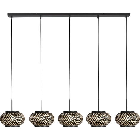 Mexlite - lampada a sospensione - HaloSwap - naturale nero -
