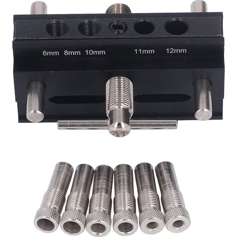Gabarit de centrage automatique pour chevilles en alliage d'aluminium anodisé, guide de perçage précis pour panneaux en bois. (1/5)