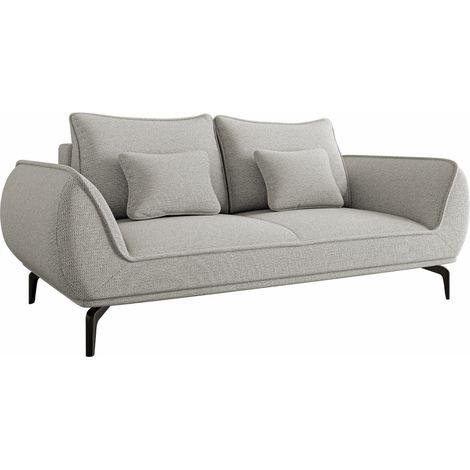 Canapé Lincoln 196, Aragon 80, 208x118x86cm, Tissu, Pieds: Métal (1/4)