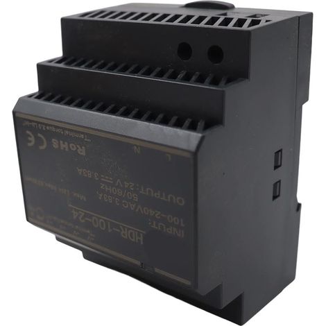 Transformateur d'alimentation sur rail DIN 24 V CC 3,83 A 100 W pour appareils d'automatisation industrielle HDR-100-24 (1/5)