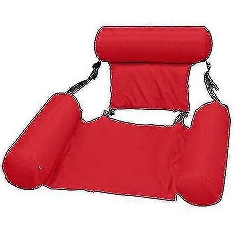 Fauteuil flottant gonflable pour piscine - Couleur : rouge (1/5)