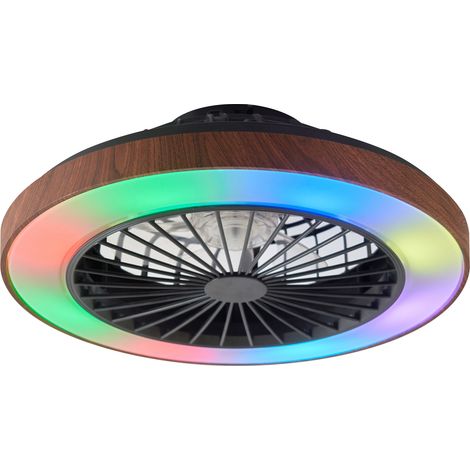 LED Deckenleuchte mit Ventilator Petra Ø 48 cm 40 W holzoptik Deckenlampen & Kronleuchter (1/3)