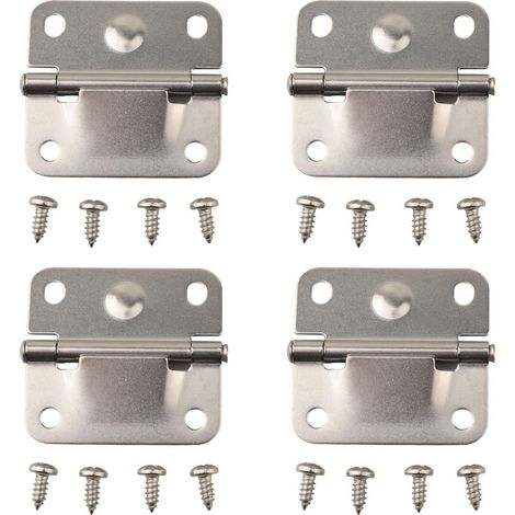 Charnières en acier inoxydable pour réfrigérateur, kit de charnières avec vis pour différents modèles, 4 unités (1/5)