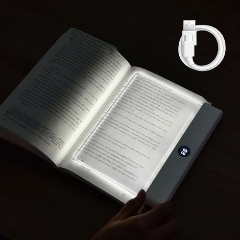 Lampe De Lecture Plate À LED, 3 Températures Couleur, Minuterie 1 (1/5)