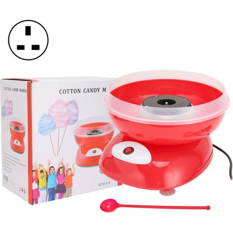 Machine à barbe à papa pour enfants DIY, outil de fabrication de barbe à papa mini rouge pour fête d'anniversaire (220V Royaume-Uni) (1/5)