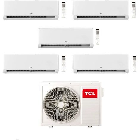 TCL Climatiseur Penta Split Inverter BreezeIN P5 série SN 9+9+9+9+18 P5S0 avec MT4250 Wi-Fi R-32 Classe A++