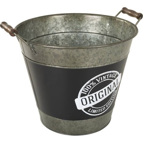 Cubo cubitera de metal plateado d33/38x28/30 (1/3)