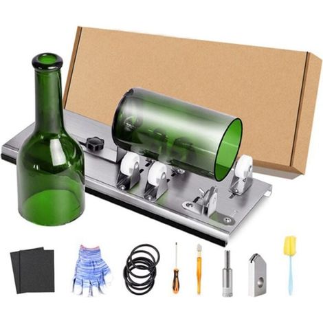 Coupe-bouteille en verre, 5 roues en Nylon détachables, outil de coupe de bouteille de vin pour le bricolage (1/4)