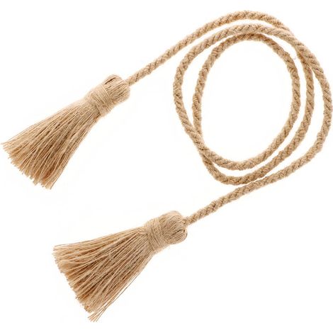 Embrasse à rideaux 80cm Jute naturelle - BOULET (1/2)