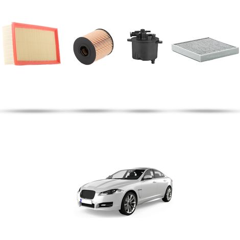 Kit tagliando 4 filtri compatibile con Jaguar XF (250) 2.2 Diesel 120kw dal 2011 (1/5)