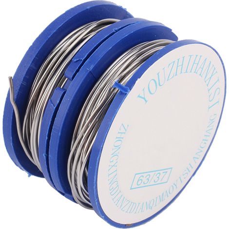 Bobine de fil à souder fin 0,8 mm, âme en résine d'étain, 11 g, 63/37, neuf (1/5)