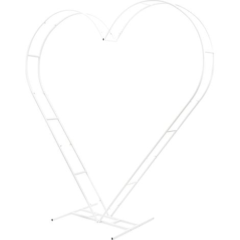 Hochzeitsbogenständer, Herzform, modernes Design, WEISS (1/2)