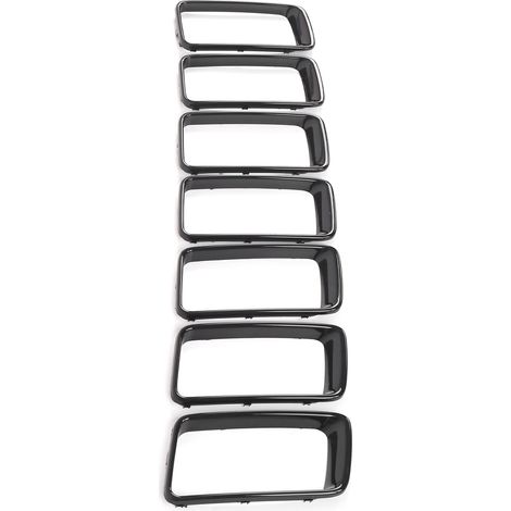 Satz mit 7 glänzend schwarzen Zierteilen für den Frontgrill des Grand Cherokee (2014–2016) (1/5)