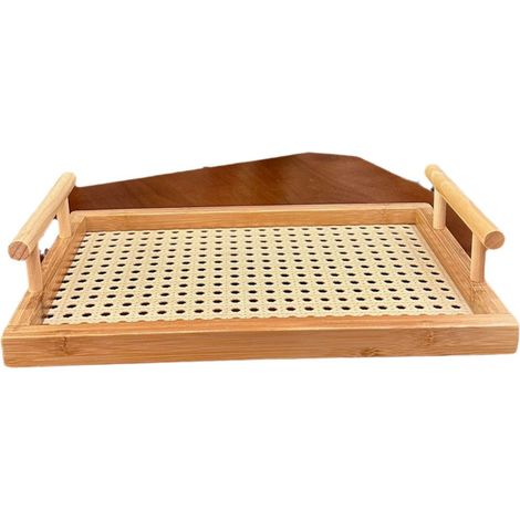 Nouveau plateau en bambou avec poignée pratique, disponible en grande et petite taille (1/5)
