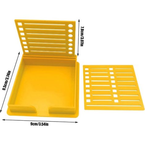 Porta memo - Organizer per quaderni - Organizzatore di attività - Con modello fronte-retro - 9 x 9,5 x 7,8 cm (1/4)