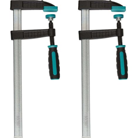 wolfcraft Set SC morsetto a vite 2 pc - 8647000 - Per un'ampia gamma di applicazioni di serraggio - ottimale per progetti di bricolage - distanza utile 80 mm - Larghezza di serraggio 300 mm
