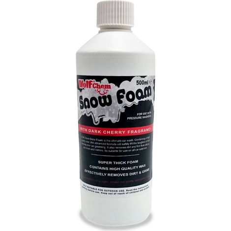 Wolf Chem Snow Foam, Cherry Fragrance, Car Valet Wax & Shampoo, 500ml (1/5)
