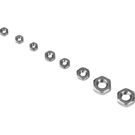 Lot de 140 écrous hexagonaux en acier inoxydable 304 (1/5)