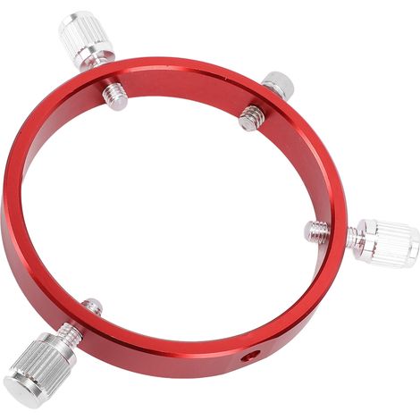 Kit de bague de guidage en alliage d'aluminium, 6 trous, 110 mm, avec vis M6, filetage 1/4 pouce, pour tube de télescope de 90 à 110 mm de diamètre, rouge. (1/5)