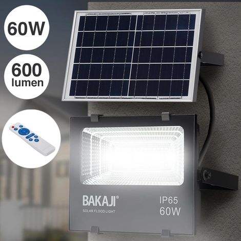 Faro LED 60W con Pannello Solare Luce Esterno Alta Luminosita 600lm + Telecomand (1/5)